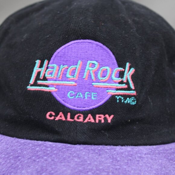 Vintage Suede Hat - Hard Rock Cafe Calgary - Adult Strapback - Picture 2 of 8